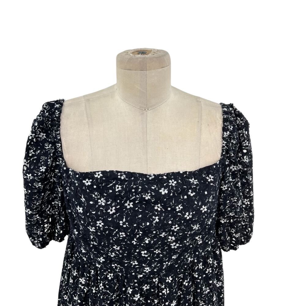 Anthropologie Black and White Floral Dress - Picture 4 of 16